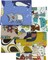6pcs Cotton Fabric Fat Quarters - 18 x 22 Inches (Cute Cats and Dogs)